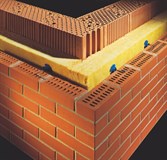 Устройство стен из керамических блоков на привозном растворе:толщина 38