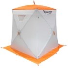 Палатка Призма 150 (3-сл) стежка 210/100 &quot;люкс&quot; композит, бело-оранжевая   1225546