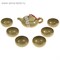 Набор для чайной церемонии 7 предметов "Лунный камень" золото (чайник 150 мл, чашка 50 мл) - фото 14663