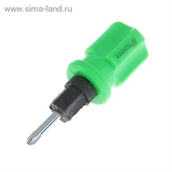 Отвертка 2 в 1 "TUNDRA basic" 6х38 мм (+,-) пластиковая рукоятка ЗЕЛЕНАЯ 882147 - фото 12069