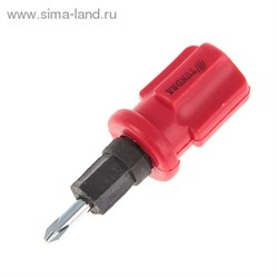 Отвертка 2 в 1 "TUNDRA basic" 6х38 мм (+,-) пластиковая рукоятка КРАСНАЯ 882150 - фото 12070