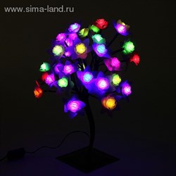 Светодиодный куст улич. 0,3 м, "Роза большая", 32 LED, 220V, моргает RG/RB - фото 13905