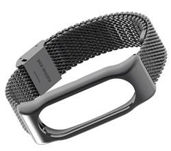 Ремешок-браслет Сетчатый металлический для Mi Band 2 Metal Mesh Strap - фото 28826