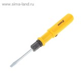 Отвертка 2 в 1 "TUNDRA basic" 5х75 мм (+,-) пластиковая рукоятка ЖЕЛТАЯ 882140