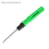 Отвертка 2 в 1 "TUNDRA basic" 6х100 мм (+,-) пластиковая рукоятка ЗЕЛЕНАЯ 882143