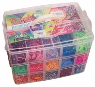 Набор Лум Бэндс 9000 шт. резинок (Loom Bands) квадратный, 3-этажный