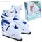 Коньки ледовые для фитнеса 223F blue-white р.33-36 - фото 7370